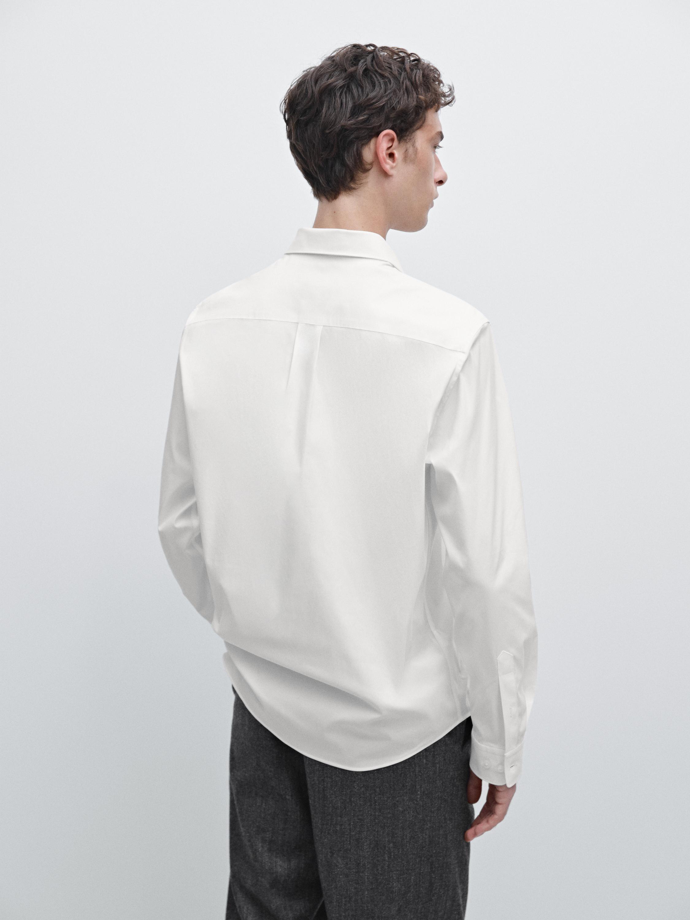 Regular fit stretch shirt